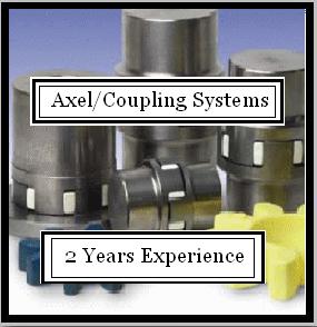 Soft(Rubber) and Hard(bolted) bound couplings used.
